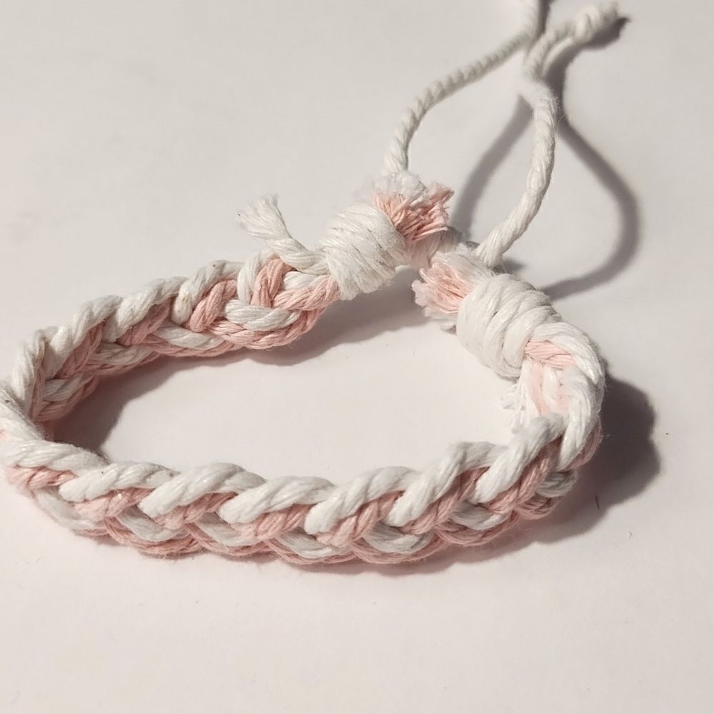 ‎Braided bracelet men's pink new d27